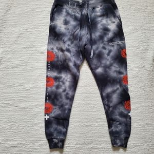 Empyre Rose Hazy Black Tie Dye Jogger Sweatpants